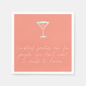 Cocktail party grappige napkin zalmscript servet (Voorkant)