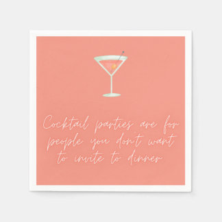 Cocktail party grappige napkin zalmscript servet