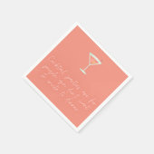 Cocktail party grappige napkin zalmscript servet (Hoek)