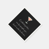 Cocktail party grappige napkin zwarte martini servet (Hoek)