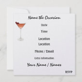 Cocktail Party Invitation by SRF Kaart (Achterkant)
