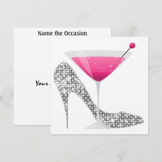 Cocktail Party Invitation by SRF Kaart (Voorkant / Achterkant)