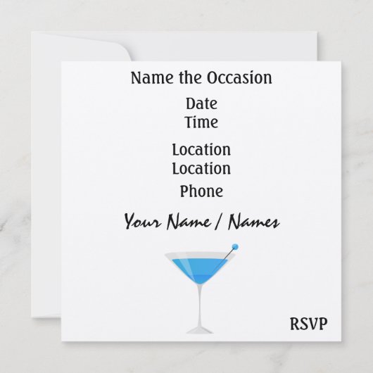 Cocktail Party Invitation by SRF Kaart (Achterkant)