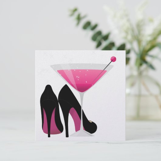 Cocktail Party Invitation by SRF Kaart (Staand voorkant)