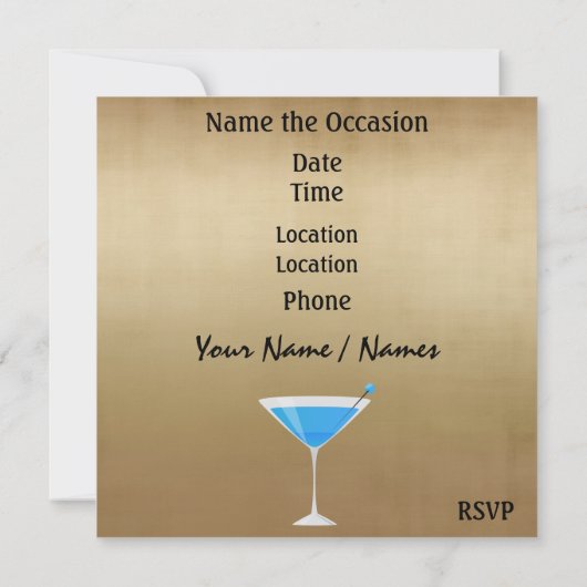 Cocktail Party Invitation by SRF Kaart (Achterkant)