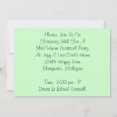 Cocktail Party Invitation Festive Minimalist look Kaart (Achterkant)