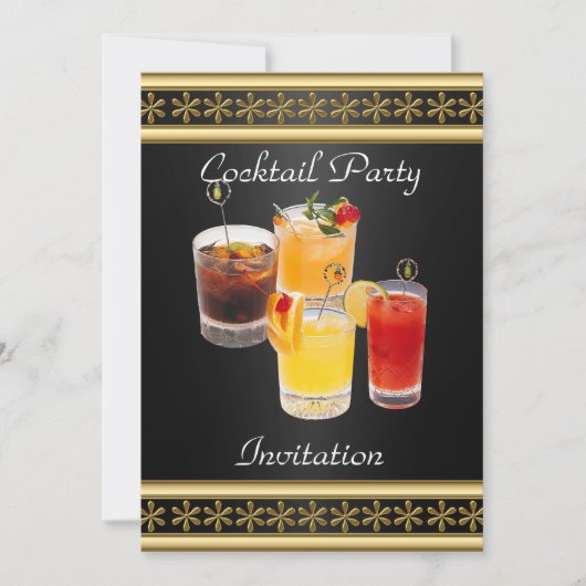 Cocktail Party Invitation Kaart (Voorkant)