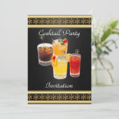 Cocktail Party Invitation Kaart (Staand voorkant)