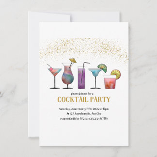 Cocktail Party Invitation Kaart