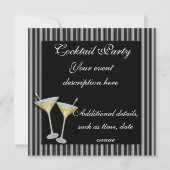 Cocktail Party Invitation Kaart (Voorkant)