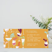Cocktail Party Invitation Kaart (Staand voorkant)