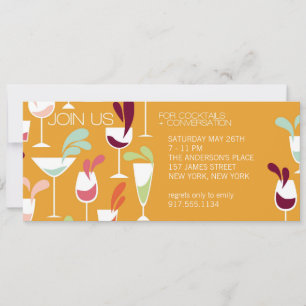 Cocktail Party Invitation Kaart