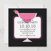 Cocktail Party Invitation Kaart (Achterkant)