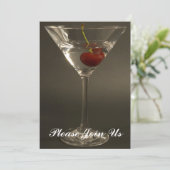 Cocktail Party Invitation Kaart (Staand voorkant)