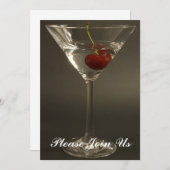 Cocktail Party Invitation Kaart (Voorkant / Achterkant)