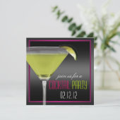 Cocktail Party Invitation Kaart (Staand voorkant)