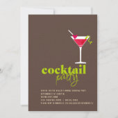 Cocktail Party Invitation Kaart (Voorkant)
