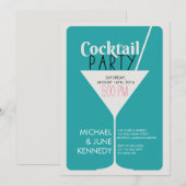 Cocktail Party Invitation Kaart (Voorkant / Achterkant)
