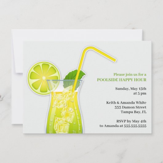 Cocktail Party Invitation Kaart (Voorkant)