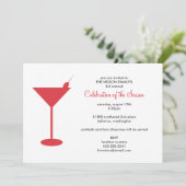 Cocktail Party Invitation Kaart (Staand voorkant)