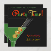 Cocktail Party Invitation Kaart (Voorkant / Achterkant)