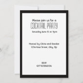 Cocktail Party Invitation Kaart (Achterkant)