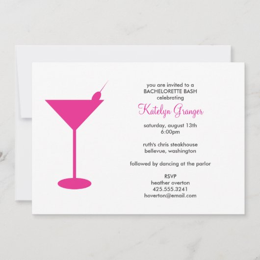 Cocktail Party Invitation Kaart (Voorkant)