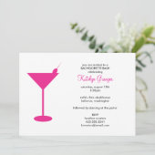 Cocktail Party Invitation Kaart (Staand voorkant)