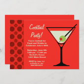 Cocktail Party Invitation Kaart (Voorkant / Achterkant)
