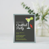 Cocktail Party Invitation Kaart (Staand voorkant)