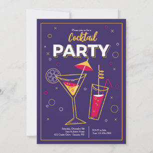 Cocktail Party Invitation Kaart