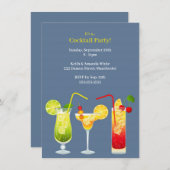 Cocktail Party Invitation Kaart (Voorkant / Achterkant)
