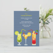 Cocktail Party Invitation Kaart (Staand voorkant)