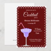 Cocktail party kaart (Voorkant / Achterkant)