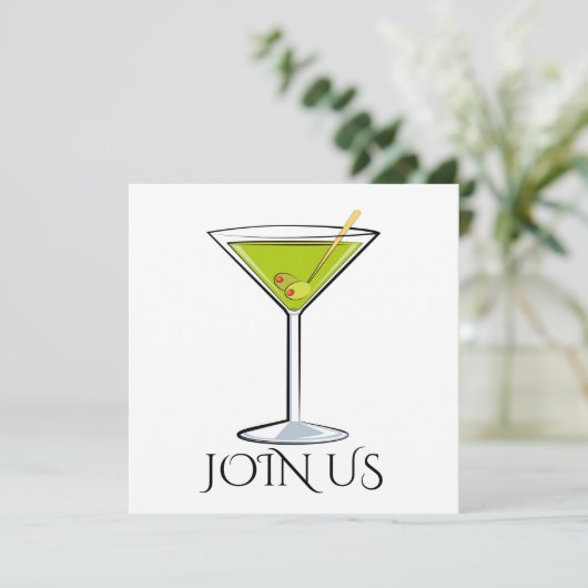 Cocktail Party Kaart (Staand voorkant)