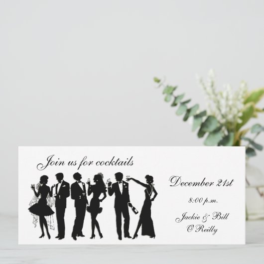 Cocktail Party Kaart (Staand voorkant)