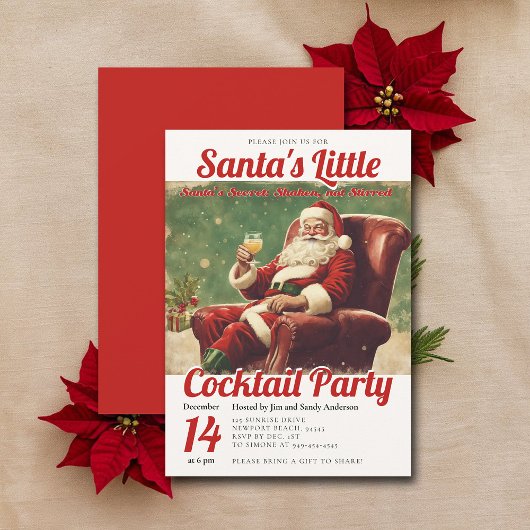 Cocktail Party  Kerstfeest Kaart