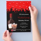 Cocktail party * kies achtergrondkleur flyer (Hand)