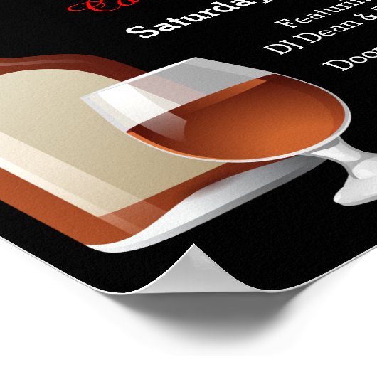 Cocktail party * kies achtergrondkleur poster (Hoek)