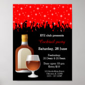 Cocktail party * kies achtergrondkleur poster (Voorkant)