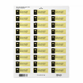 Cocktail Party Labels - Goud & Zwart - Klein (Full Sheet)