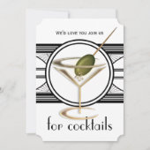 Cocktail Party Large Invitations Kaart (Voorkant)