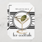 Cocktail Party Large Invitations Kaart (Voorkant / Achterkant)