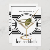 Cocktail Party Medium-uitnodigingen Kaart (Voorkant / Achterkant)