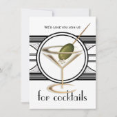 Cocktail Party Medium-uitnodigingen Kaart (Voorkant)