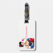 Cocktail Party Meisje Thunder_Cove Bagagelabel (Achterkant verticaal)