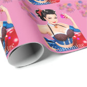 Cocktail Party Meisje Thunder_Cove Cadeaupapier (Rol Hoek)