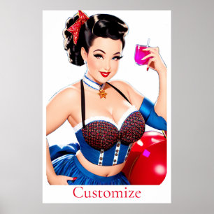 Cocktail Party Meisje Thunder_Cove Poster