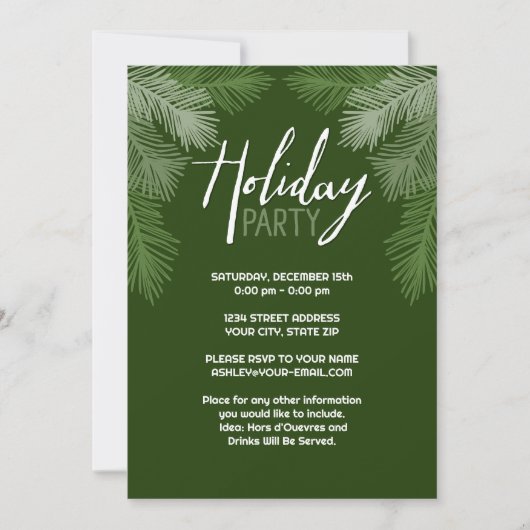 Cocktail Party met Rustic Tree Branches Holiday I Kaart (Voorkant)