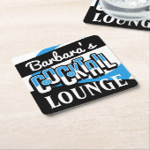 COCKTAIL PARTY Mid Century Moderne Bar Square Pape Kartonnen Onderzetters (Schuin)